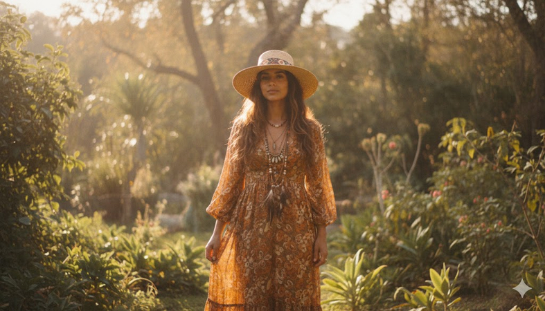 1970s bohemian portrait