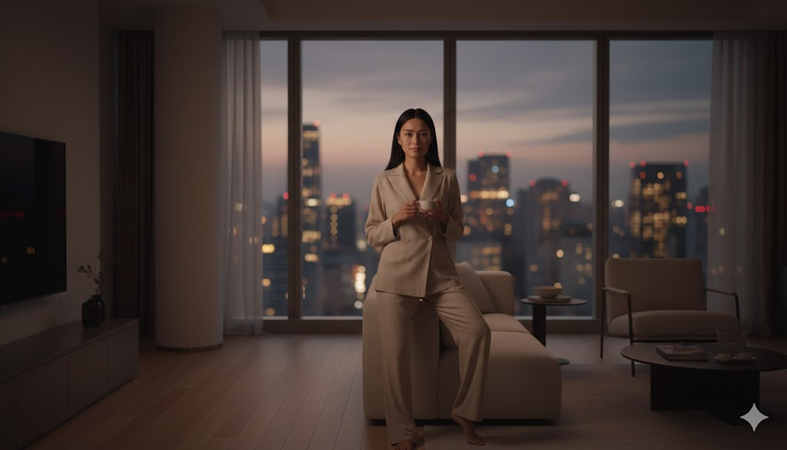 cinematic relaxed luxury