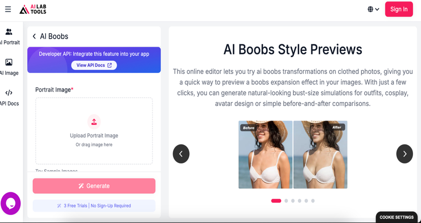 ai lab boobs tool