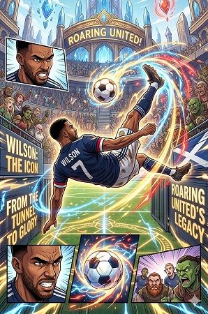 بوستر لاعب كرة قدم أنمي في Gemini
