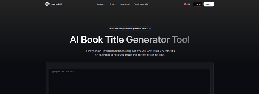 generate book titles from pdf content