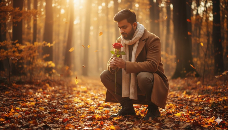 autumn leaves ai rose prompt