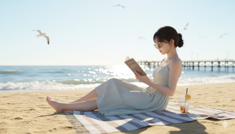 beach prompt for girls