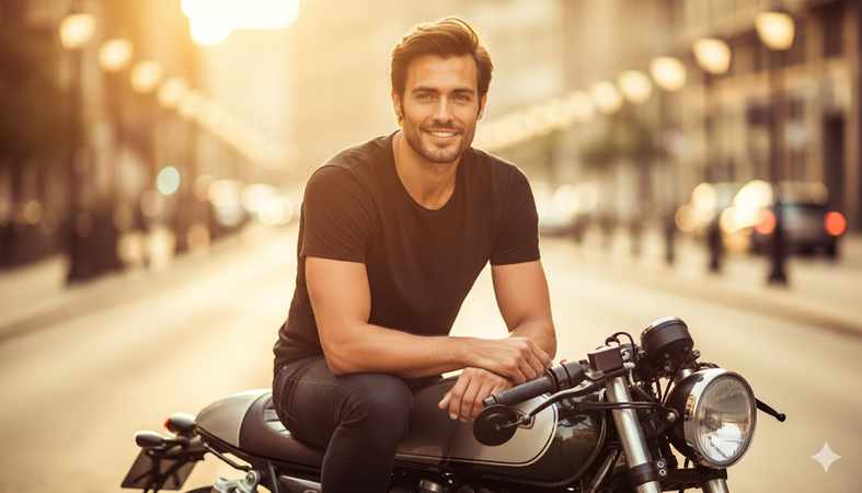 bike lover ai photo prompt for boy ins