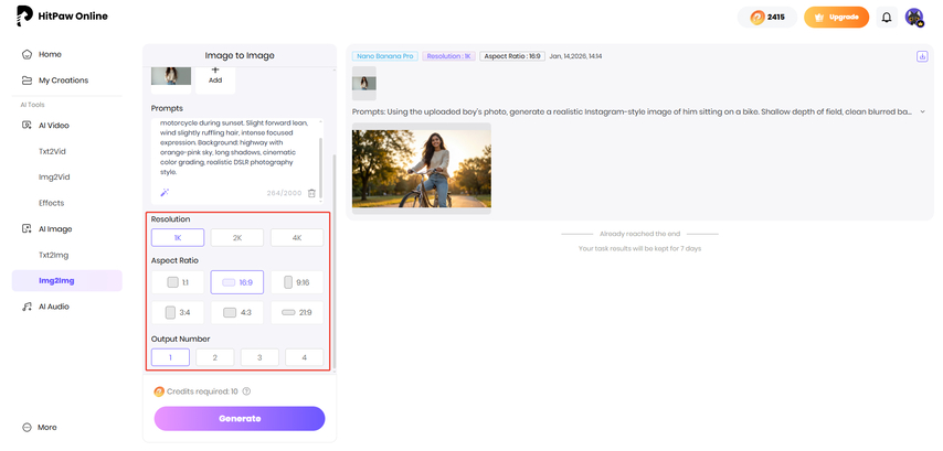 bike prompt for gemini ai girl hitpaw