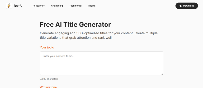 ai title generator for blogs and videos