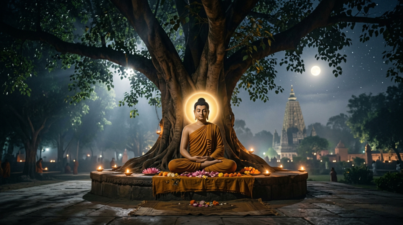 buddha under tree