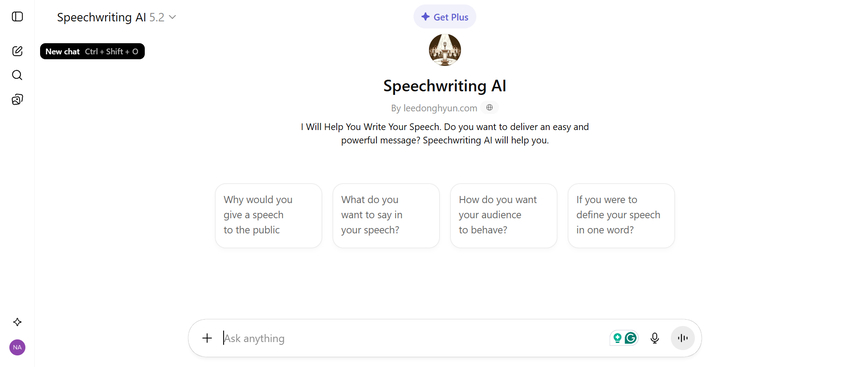 ai speech writer for topics tone