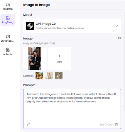 choose hitpaw ai image model