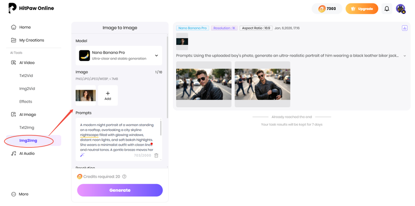 choose image to image hitpaw