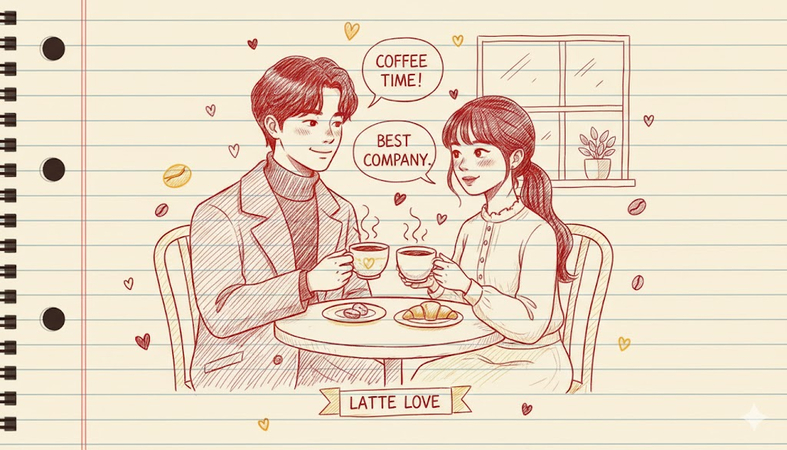 coffee date doodle prompt