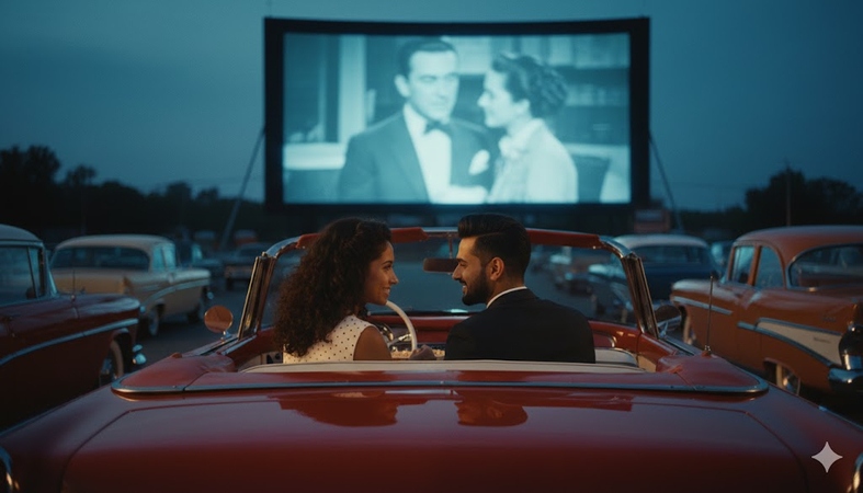 copy paste prompt for gemini ai retro style couple photo