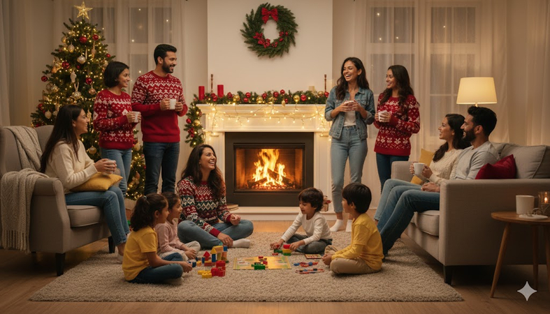 cozy winter indoor scene