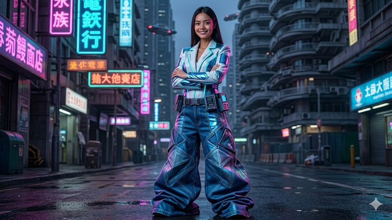 cyber street hyper loose jeans