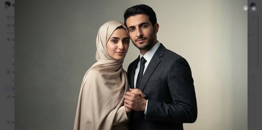 download muslim couple image