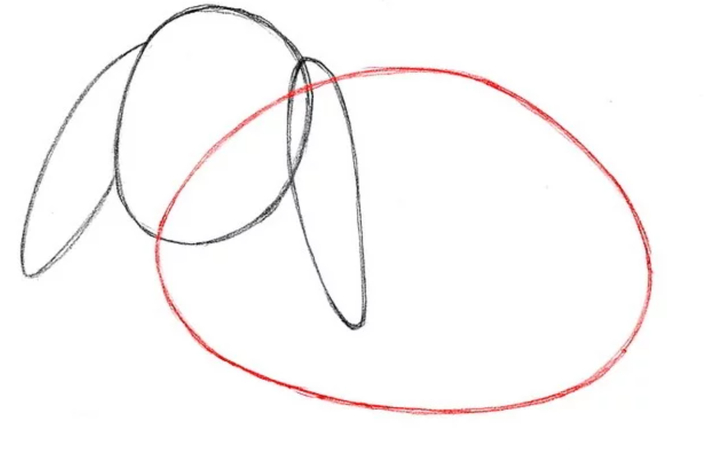 creating the body shape of easter bunny