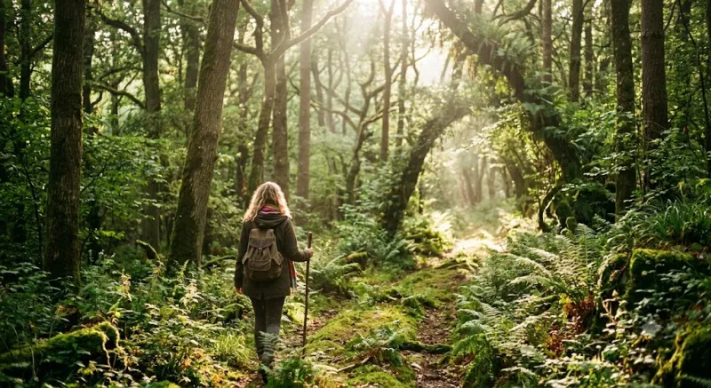 peaceful forest walk