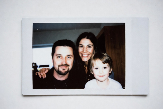 family polaroid photo
