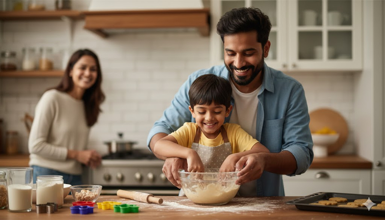 father son ai baking prompt