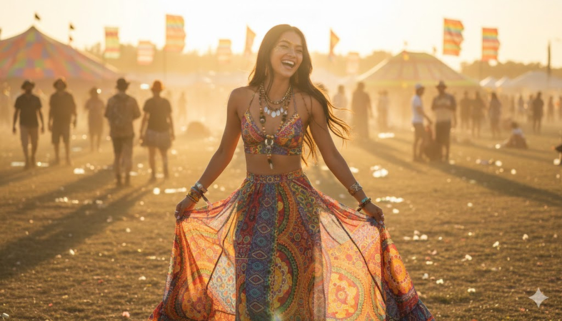 festival rainbow chic