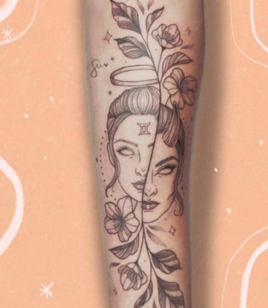 floral women tattoos