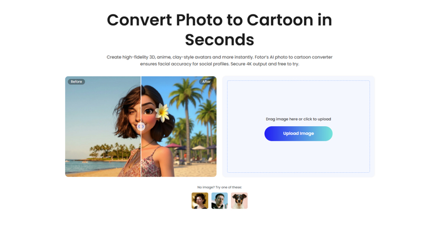 Fotor AI Cartoon Generator