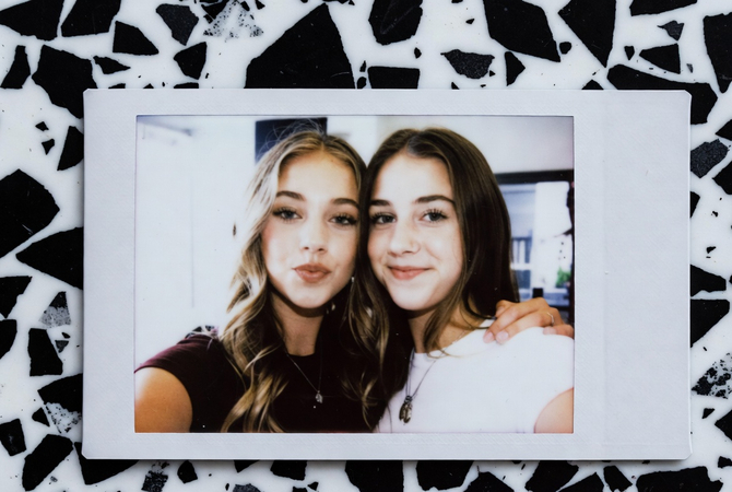 friend polaroid photo