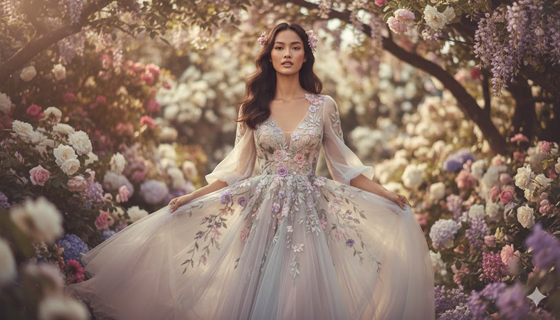 garden fashion shoot