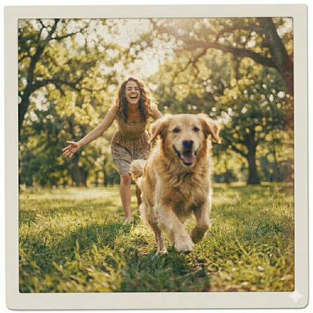 gemini ai pet polaroid picture