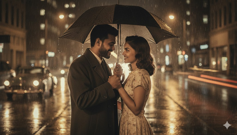 gemini ai retro couple photo prompt aesthetic