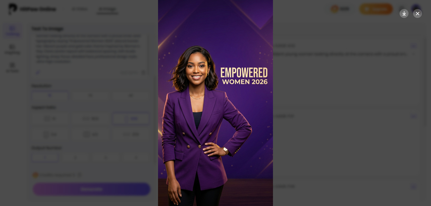 AI-generated women poster ready for download