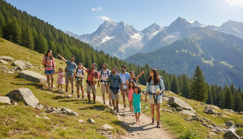 group hiking adventure