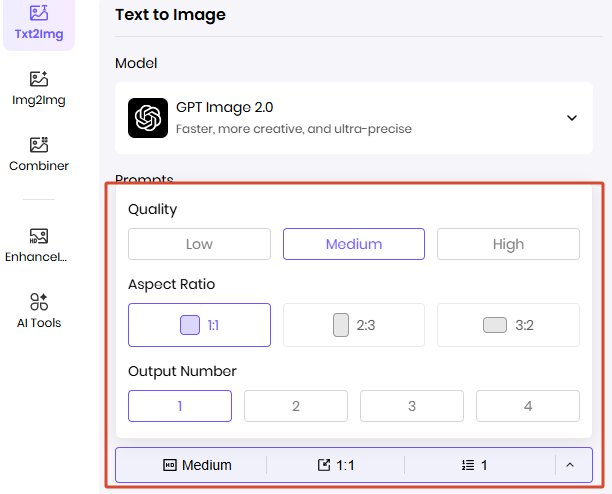 hitpaw ai image generation setting