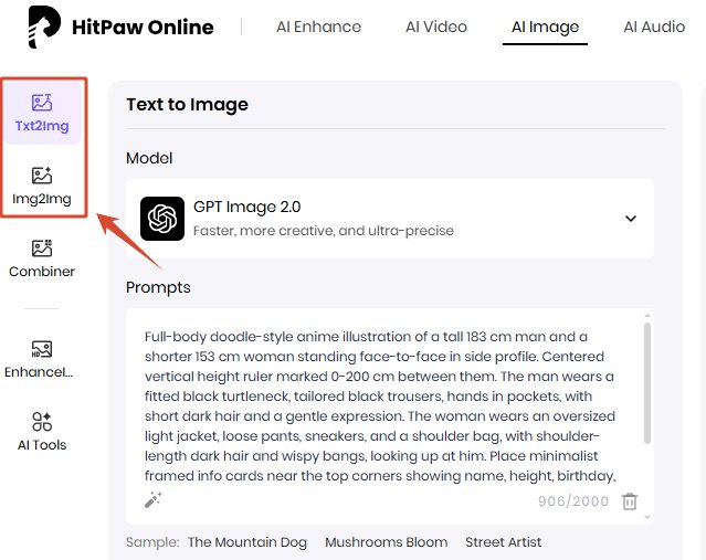 hitpaw ai image option