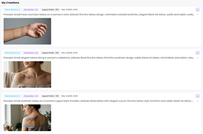 Generate Women Tattoos for Inspiration