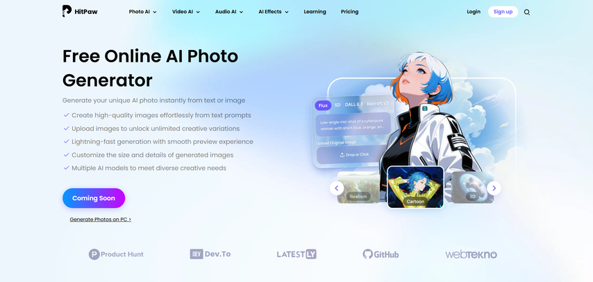 hitpaw online ai photo generator