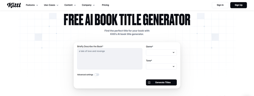 ai book title generator with cover design