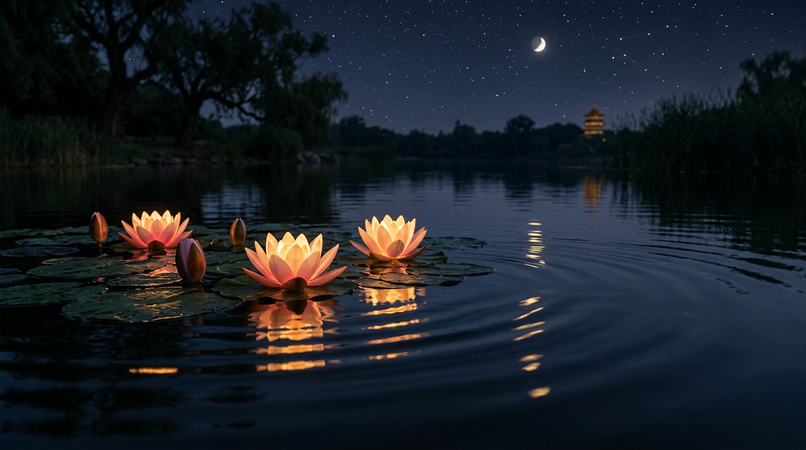 lotus and water