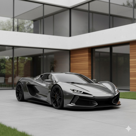 luxury car parked outside