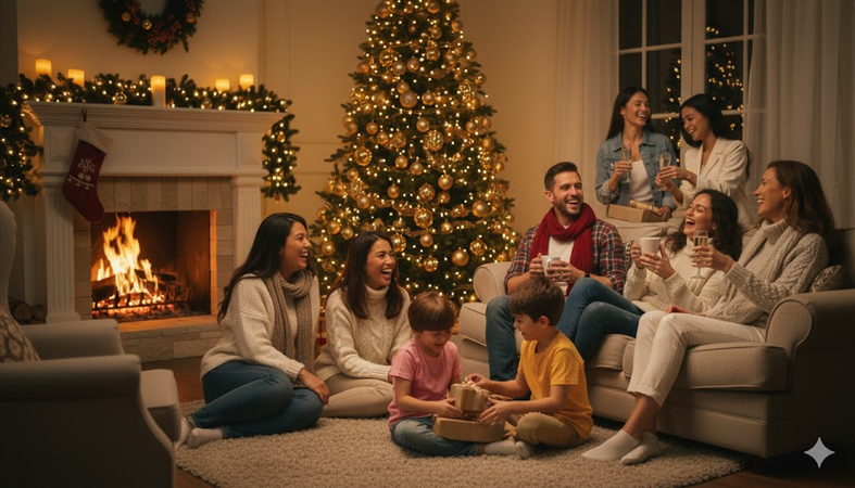 magical holiday scene