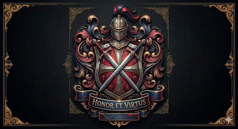 medieval knight family crest