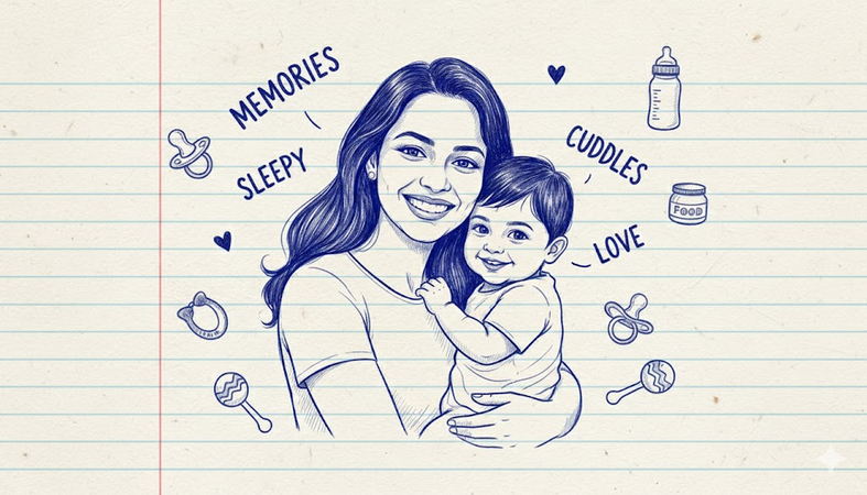 mother son doodle prompt