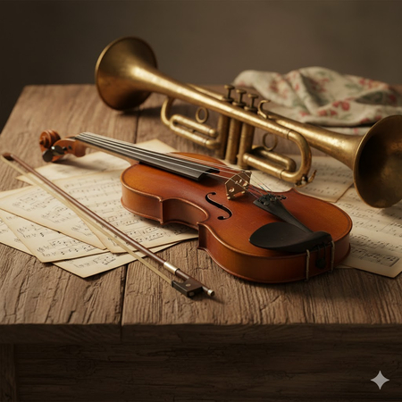 music instruments still image
