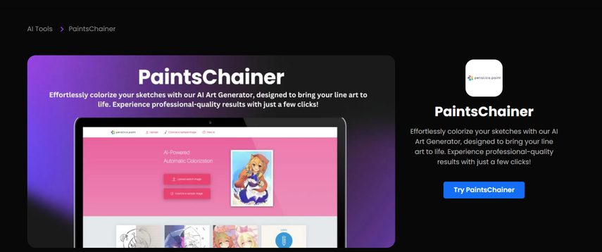 paintschainer tool converting photos