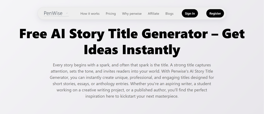 ai story and essay title generator