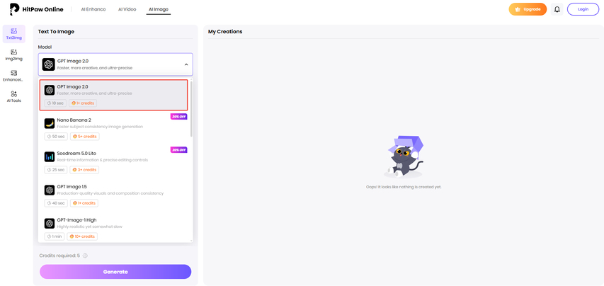 select gpt image 2.0 model