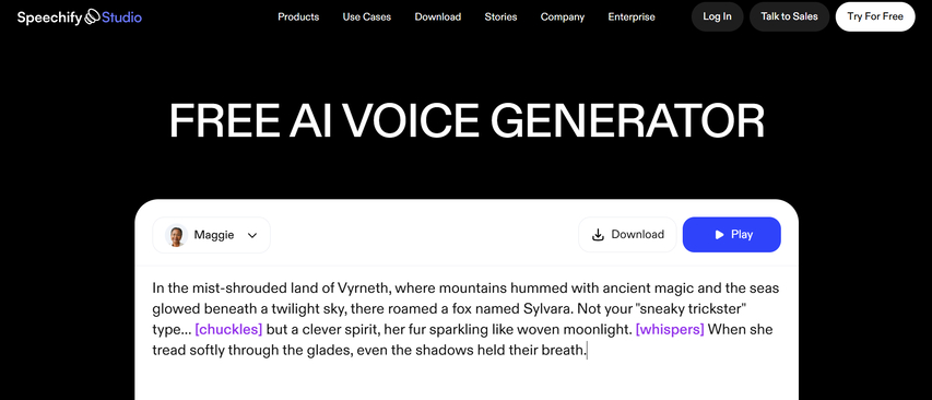 convert written speeches to audio with ai