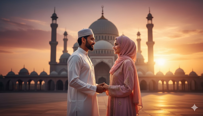 standing in the sunset