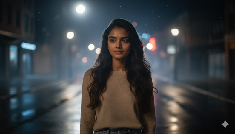 street night ai girl prompt