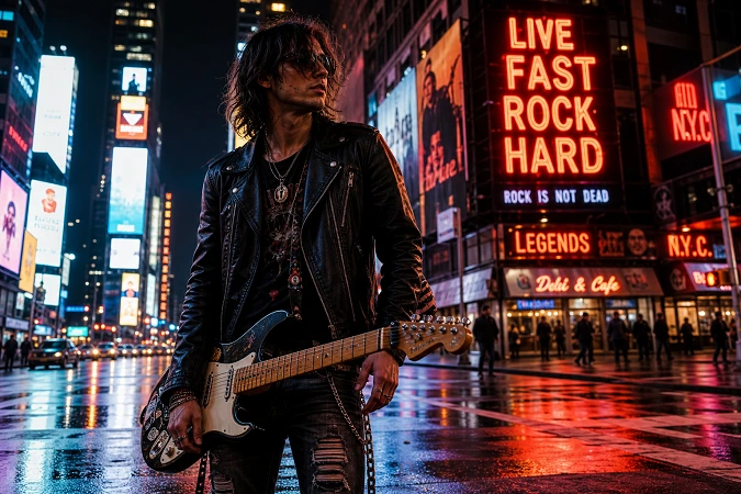 street rock musician image